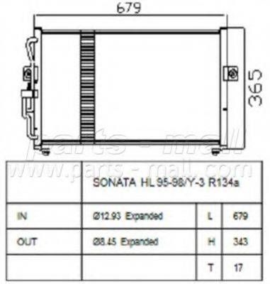 PARTS-MALL PXNCA037 Конденсатор, кондиціонер