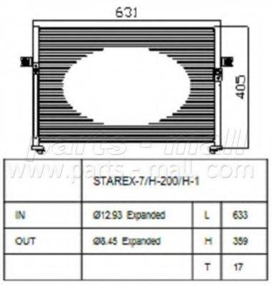 PARTS-MALL PXNCA064 Конденсатор, кондиціонер