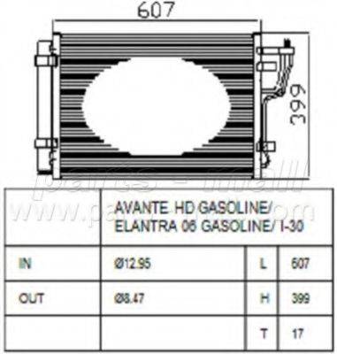 PARTS-MALL PXNCA082 Конденсатор, кондиціонер