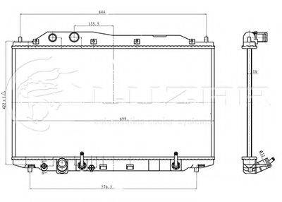 LUZAR LRC23RH Радіатор, охолодження двигуна