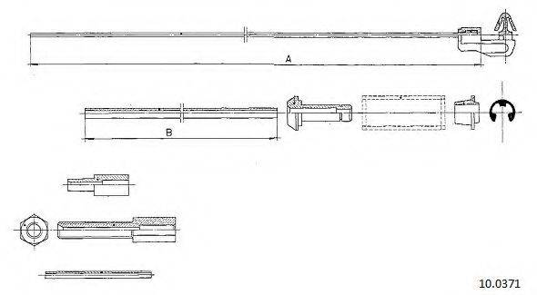 CABOR 100371 Тросик газу