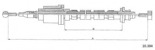 CABOR 10384 Трос, управління зчепленням