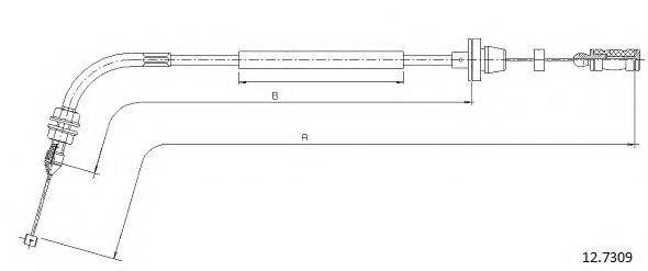 CABOR 127309 Тросик газу