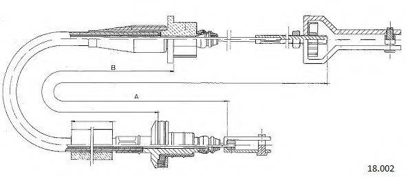 CABOR 18002 Трос, управління зчепленням