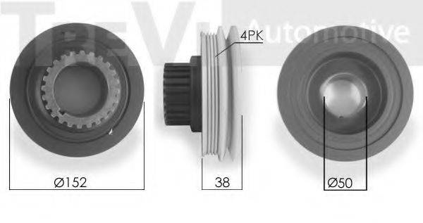 TREVI AUTOMOTIVE PC1203 Ремінний шків, колінчастий вал