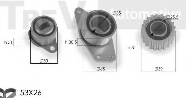 TREVI AUTOMOTIVE KD1095 Комплект ременя ГРМ