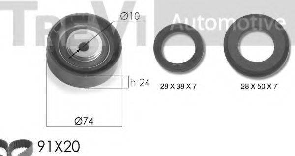 TREVI AUTOMOTIVE KD1163S Комплект ременя ГРМ