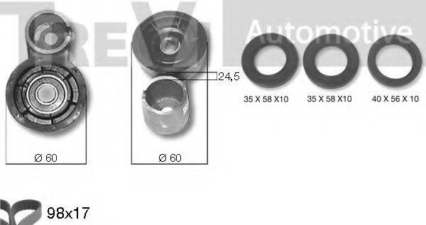 TREVI AUTOMOTIVE KD1187S Комплект ременя ГРМ