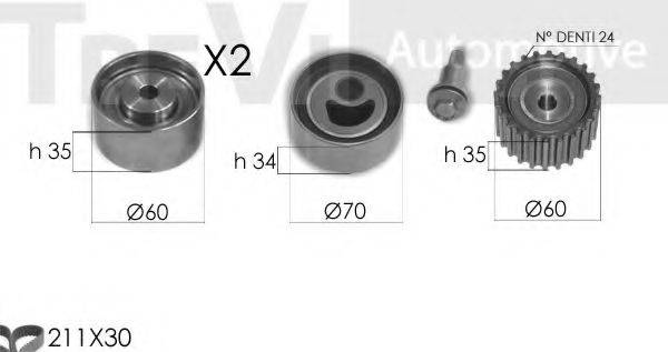 TREVI AUTOMOTIVE KD1398 Комплект ременя ГРМ