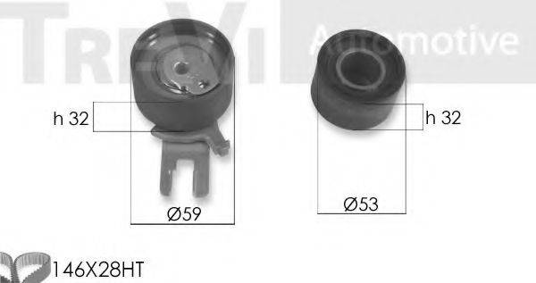 TREVI AUTOMOTIVE KD1421 Комплект ременя ГРМ