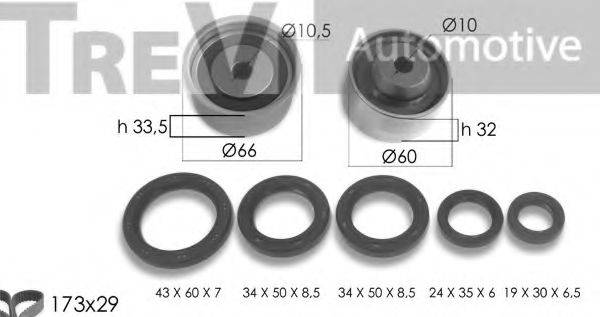 TREVI AUTOMOTIVE KD1442S Комплект ременя ГРМ