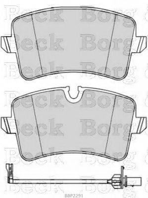 BORG & BECK BBP2291 Комплект гальмівних колодок, дискове гальмо