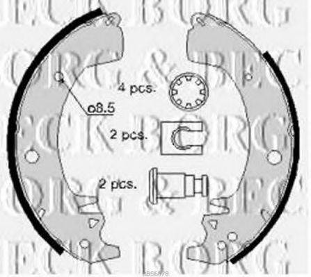 BORG & BECK BBS6078 Комплект гальмівних колодок