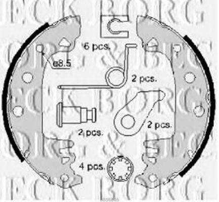 BORG & BECK BBS6086 Комплект гальмівних колодок