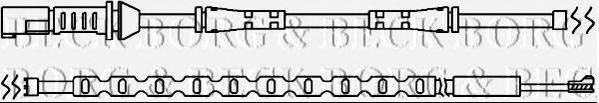 BORG & BECK BWL3102 Сигналізатор, знос гальмівних колодок