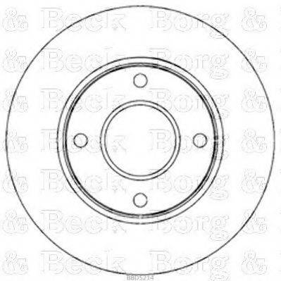 BORG & BECK BBD5214 гальмівний диск