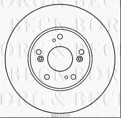 BORG & BECK BBD5319 гальмівний диск