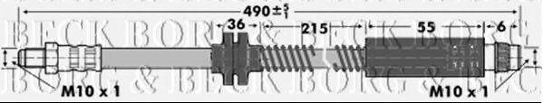 BORG & BECK BBH6908 Гальмівний шланг