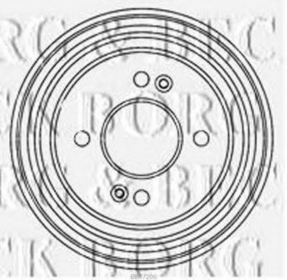 BORG & BECK BBR7206 Гальмівний барабан