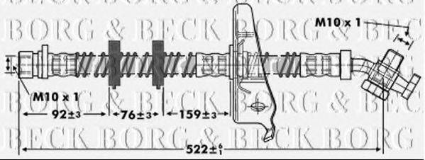 BORG & BECK BBH6802 Гальмівний шланг