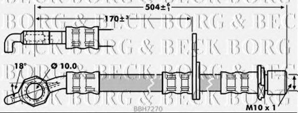 BORG & BECK BBH7270 Гальмівний шланг