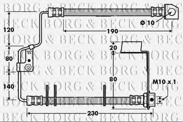 BORG & BECK BBH7410 Гальмівний шланг