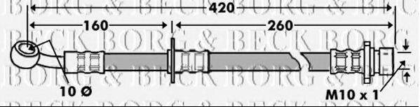 BORG & BECK BBH7451 Гальмівний шланг