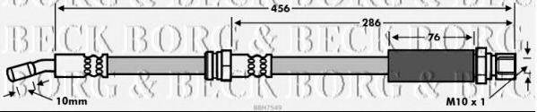 BORG & BECK BBH7549 Гальмівний шланг