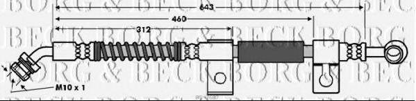 BORG & BECK BBH7687 Гальмівний шланг