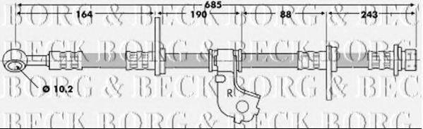 BORG & BECK BBH6698 Гальмівний шланг