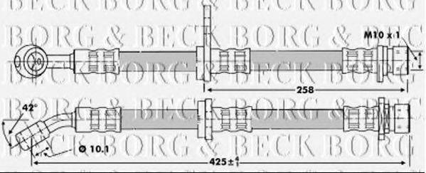 BORG & BECK BBH6744 Гальмівний шланг