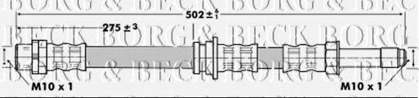 BORG & BECK BBH6763 Гальмівний шланг