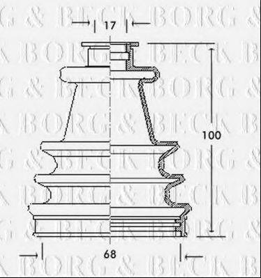 BORG & BECK BCB2014 Пильовик, приводний вал