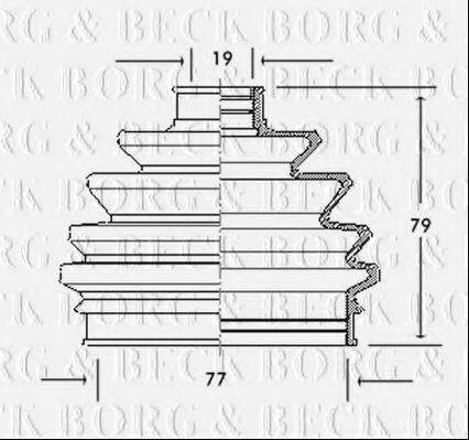 BORG & BECK BCB2016 Пильовик, приводний вал