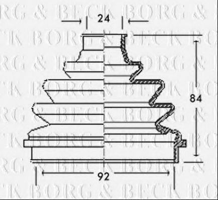 BORG & BECK BCB2138 Пильовик, приводний вал