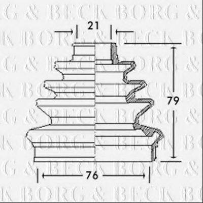 BORG & BECK BCB2143 Пильовик, приводний вал