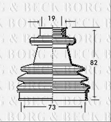 BORG & BECK BCB2151 Пильовик, приводний вал