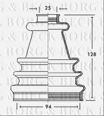 BORG & BECK BCB2170 Пильовик, приводний вал