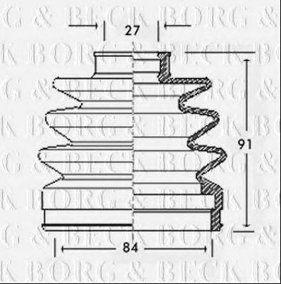 BORG & BECK BCB2185 Пильовик, приводний вал