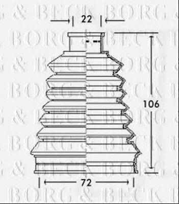 BORG & BECK BCB2318 Пильовик, приводний вал