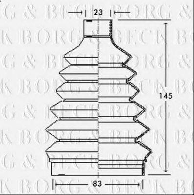 BORG & BECK BCB2325 Пильовик, приводний вал