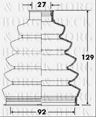 BORG & BECK BCB2371 Пильовик, приводний вал