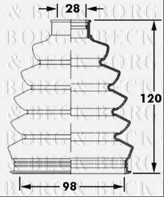 BORG & BECK BCB2394 Пильовик, приводний вал