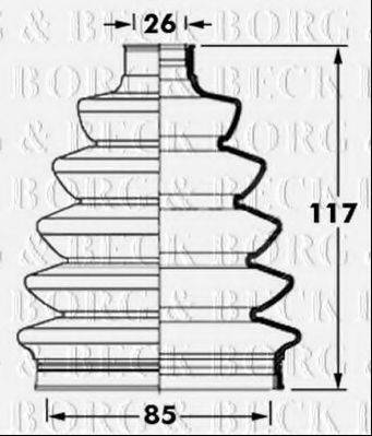 BORG & BECK BCB2399 Пильовик, приводний вал