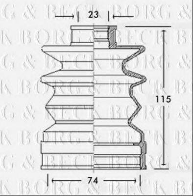 BORG & BECK BCB2517 Пильовик, приводний вал