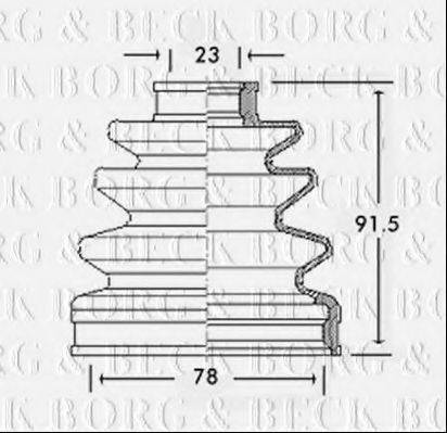 BORG & BECK BCB2586 Пильовик, приводний вал