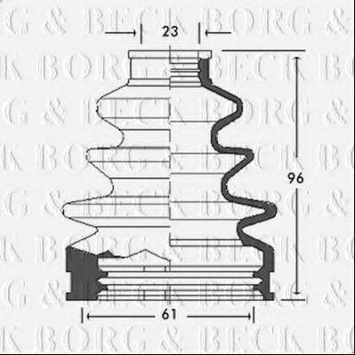 BORG & BECK BCB2622 Пильовик, приводний вал