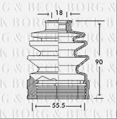 BORG & BECK BCB2655 Пильовик, приводний вал