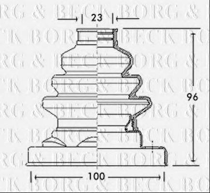 BORG & BECK BCB2679 Пильовик, приводний вал