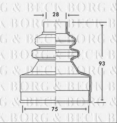 BORG & BECK BCB2738 Пильовик, приводний вал